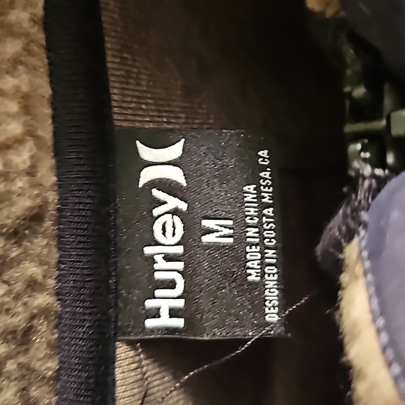 Men's Hurley Boulder Camo Burrito Zip Jacket Size Medium New - Picture 3 of 5